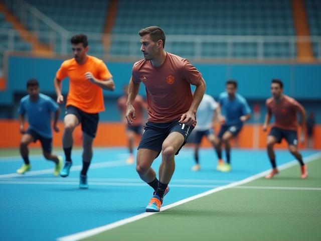 Equipo de fútbol entrenando coordinación y agilidad en las instalaciones de Norte Físico