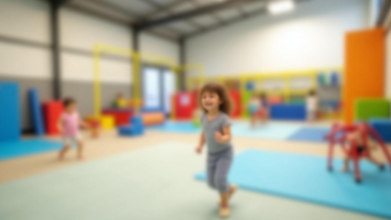 Área específica para los más pequeños con equipo de gimnasia a su medida, colorida y segura.