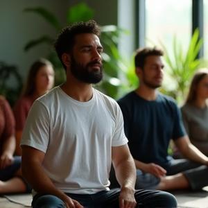 Dr. Alejandro Vargas, Psicólogo Clínico, guiando una sesión de mindfulness